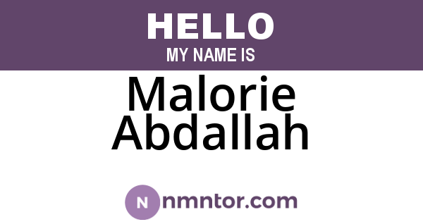 Malorie Abdallah