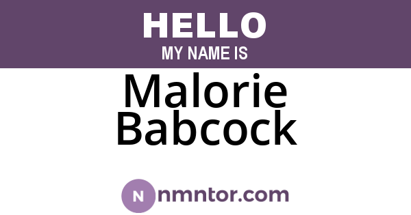 Malorie Babcock