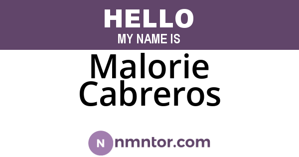 Malorie Cabreros