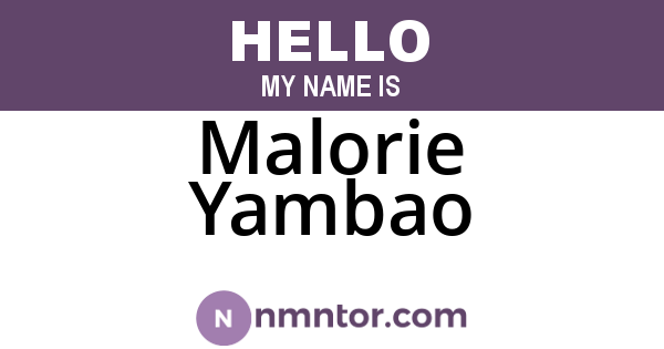 Malorie Yambao