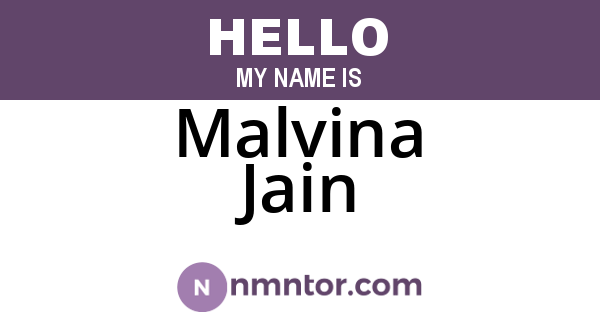 Malvina Jain