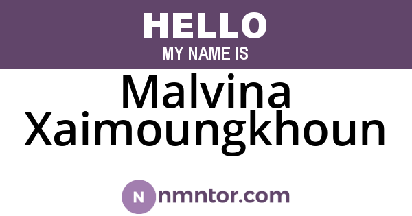 Malvina Xaimoungkhoun