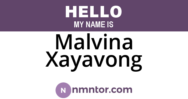 Malvina Xayavong