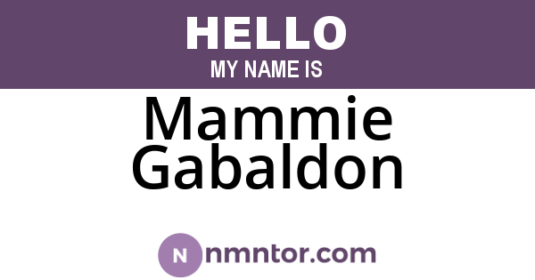 Mammie Gabaldon