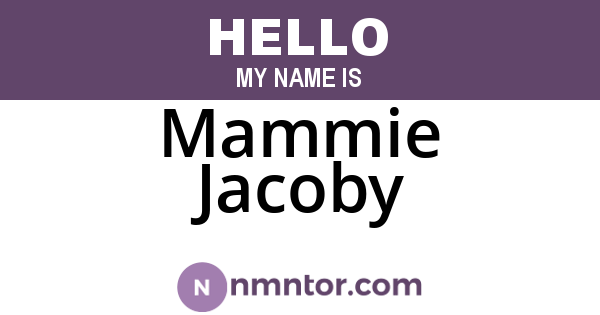 Mammie Jacoby