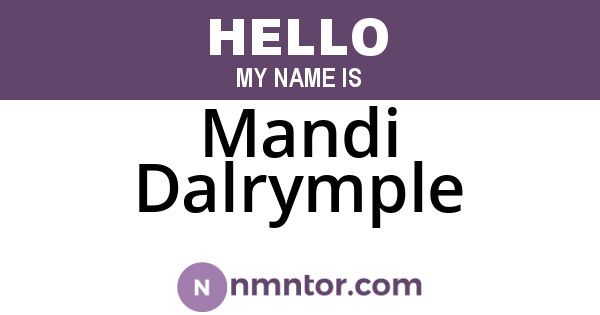 Mandi Dalrymple