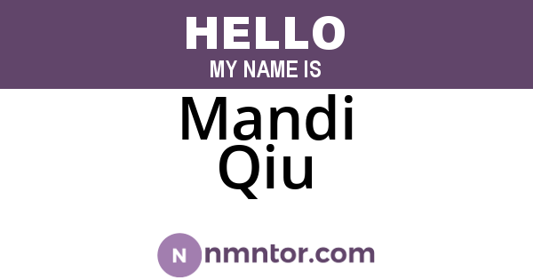 Mandi Qiu