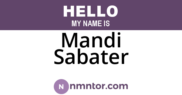 Mandi Sabater