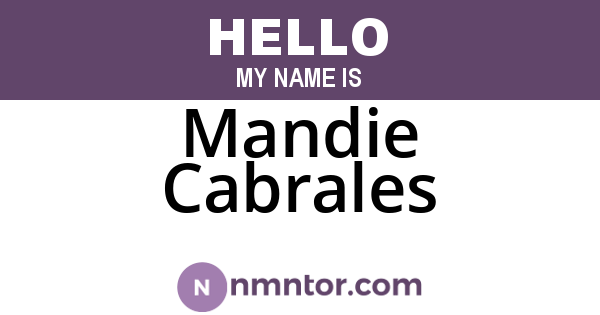 Mandie Cabrales