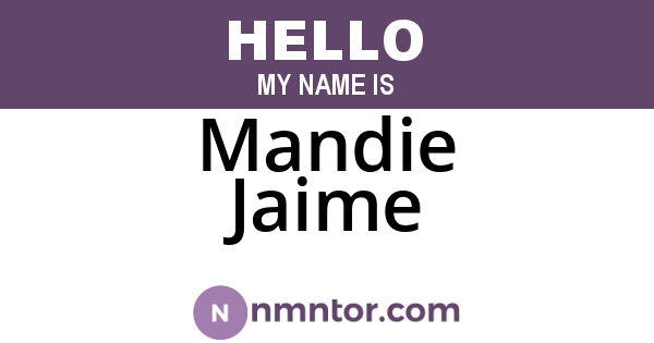Mandie Jaime