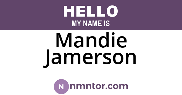 Mandie Jamerson