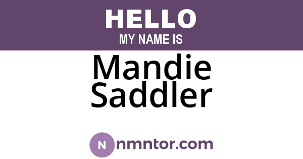 Mandie Saddler