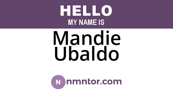 Mandie Ubaldo