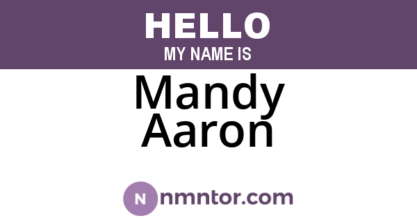 Mandy Aaron
