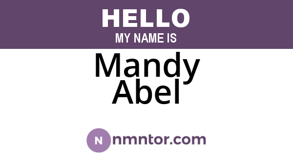 Mandy Abel