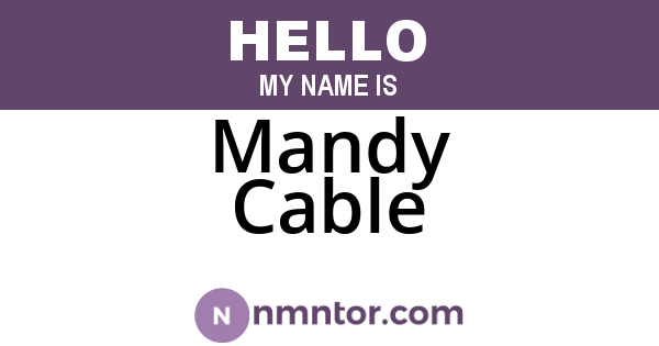 Mandy Cable