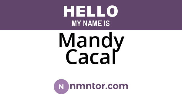Mandy Cacal