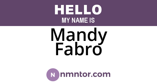 Mandy Fabro
