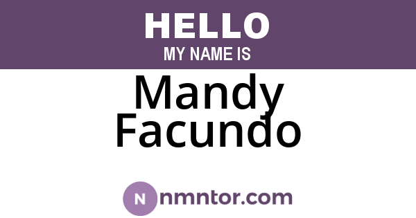 Mandy Facundo