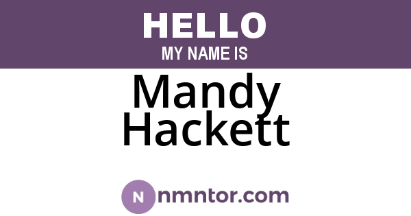 Mandy Hackett