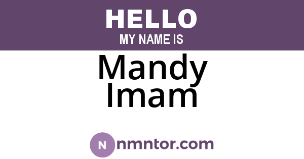 Mandy Imam