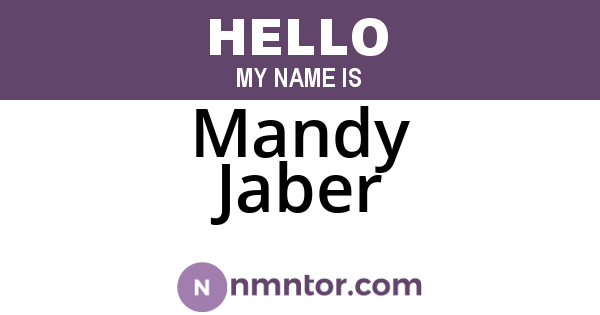 Mandy Jaber