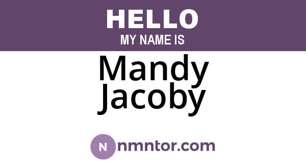 Mandy Jacoby