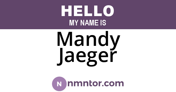 Mandy Jaeger