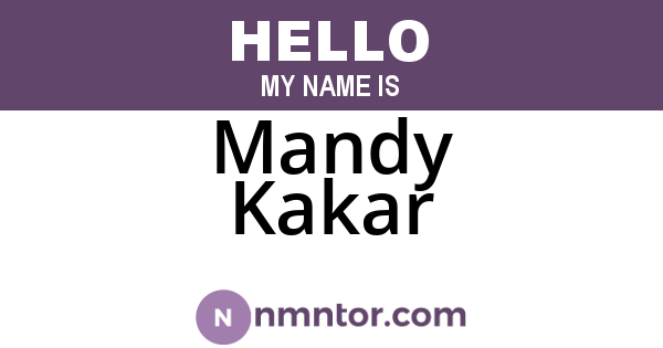 Mandy Kakar