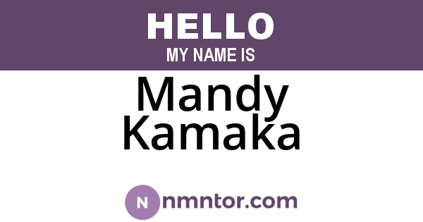 Mandy Kamaka