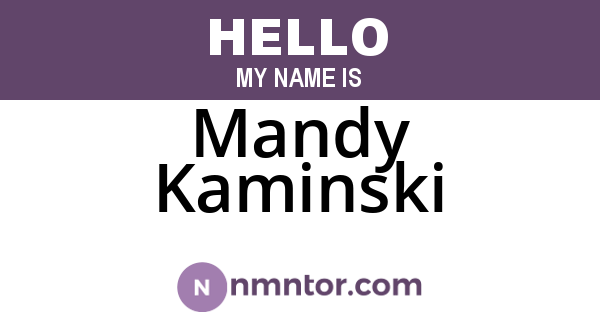 Mandy Kaminski