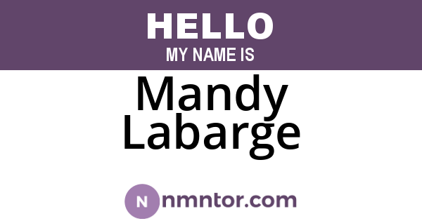 Mandy Labarge