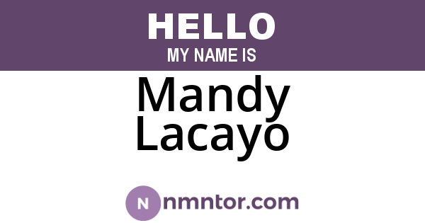 Mandy Lacayo