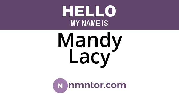 Mandy Lacy