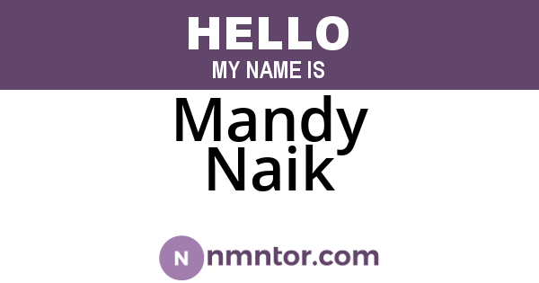 Mandy Naik