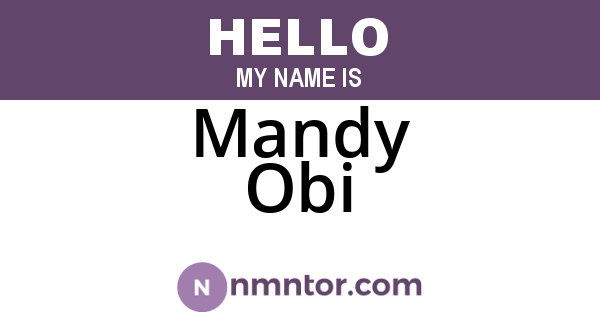 Mandy Obi