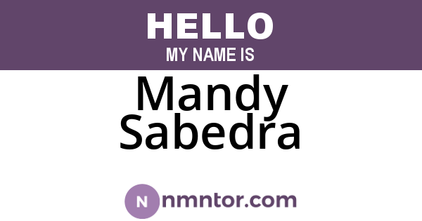 Mandy Sabedra