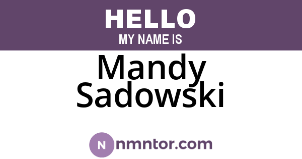 Mandy Sadowski