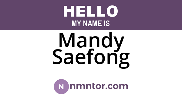 Mandy Saefong