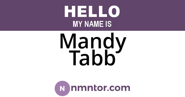Mandy Tabb