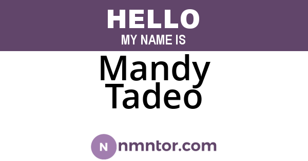 Mandy Tadeo
