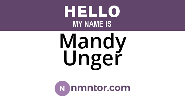 Mandy Unger