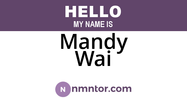 Mandy Wai