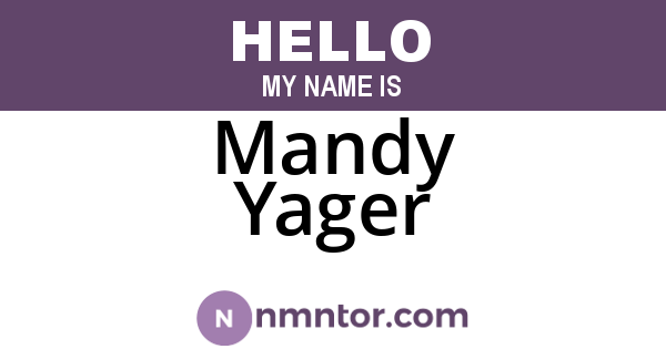 Mandy Yager