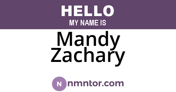 Mandy Zachary