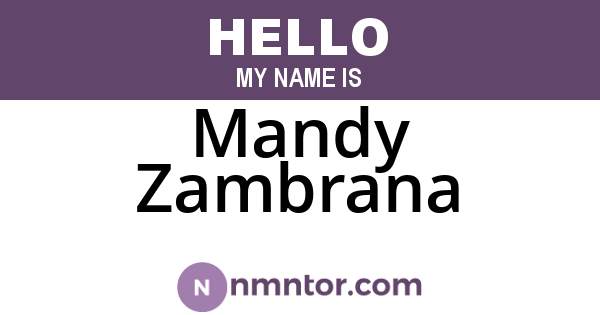 Mandy Zambrana