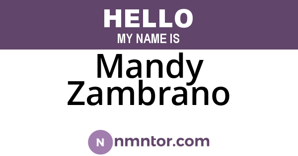 Mandy Zambrano