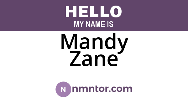 Mandy Zane