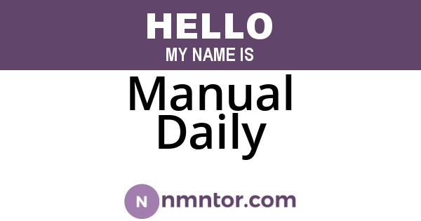 Manual Daily