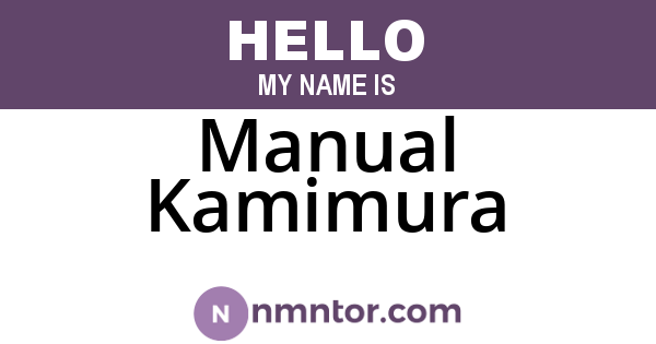 Manual Kamimura